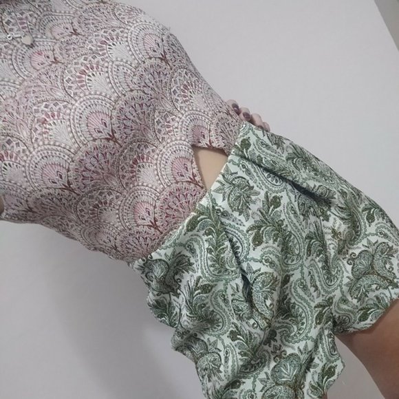 Topshop Pants - RARE Topshop Brocade Cut Out Romper
